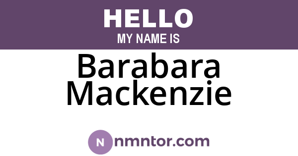 Barabara Mackenzie