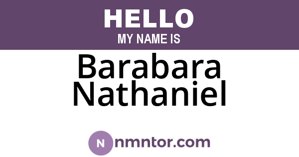 Barabara Nathaniel