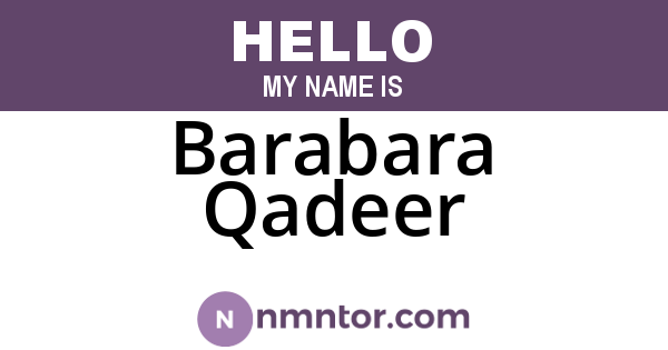 Barabara Qadeer