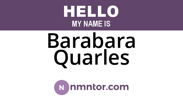 Barabara Quarles