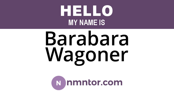 Barabara Wagoner
