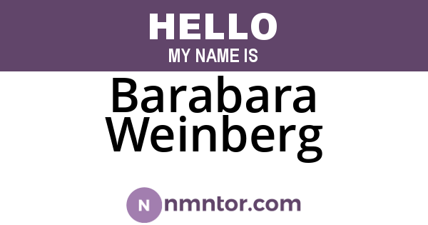 Barabara Weinberg