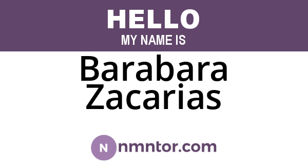 Barabara Zacarias