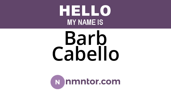 Barb Cabello