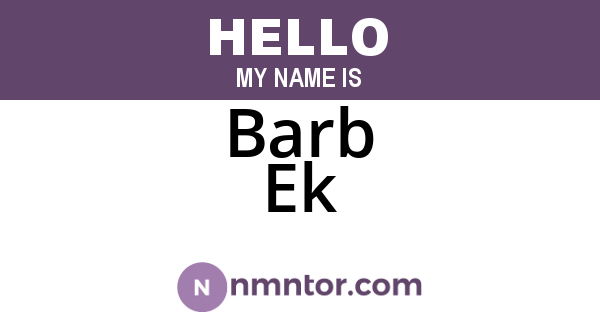 Barb Ek
