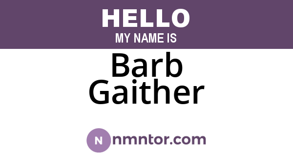 Barb Gaither