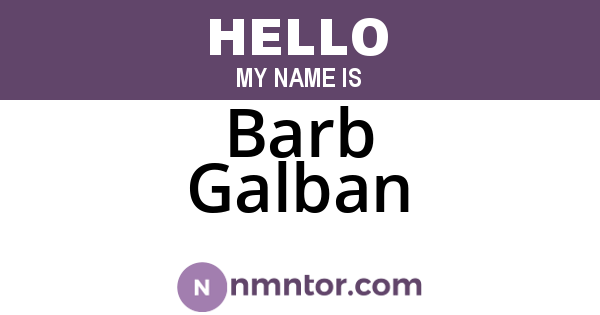 Barb Galban