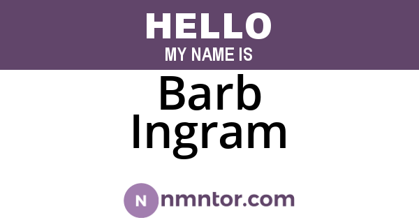 Barb Ingram