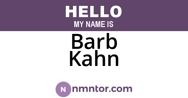 Barb Kahn