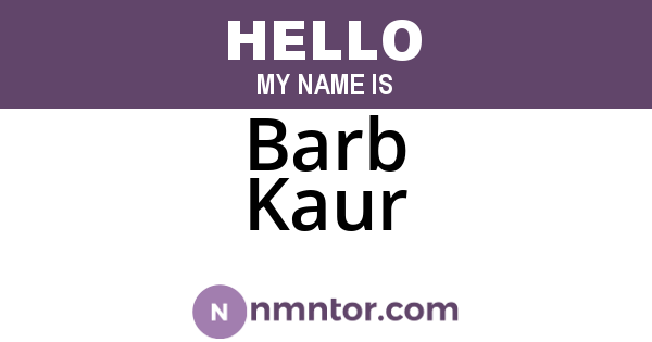 Barb Kaur