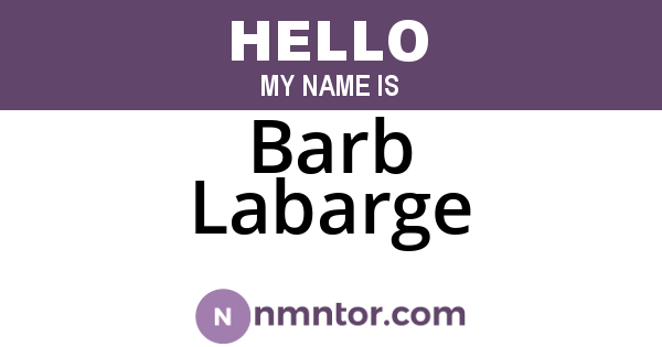 Barb Labarge