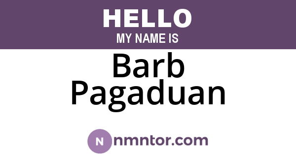 Barb Pagaduan