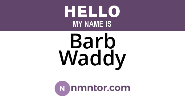 Barb Waddy