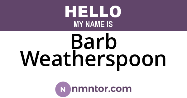 Barb Weatherspoon