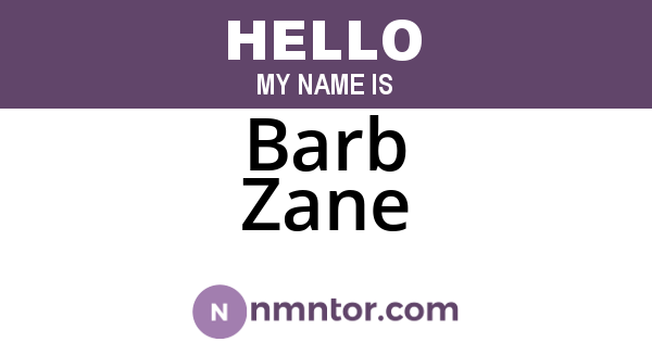 Barb Zane