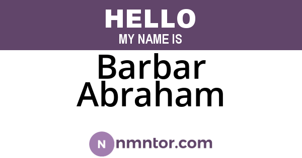 Barbar Abraham
