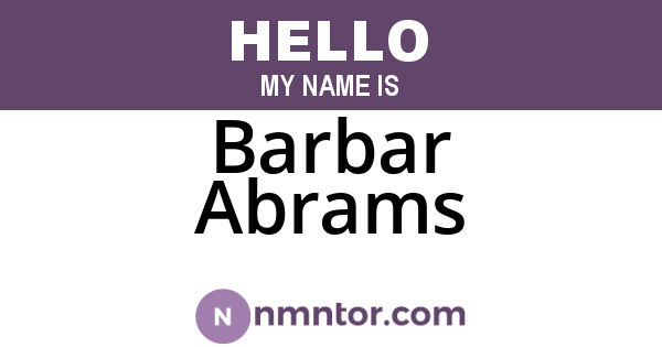 Barbar Abrams