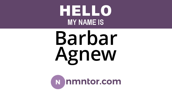 Barbar Agnew