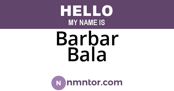 Barbar Bala