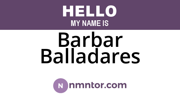 Barbar Balladares