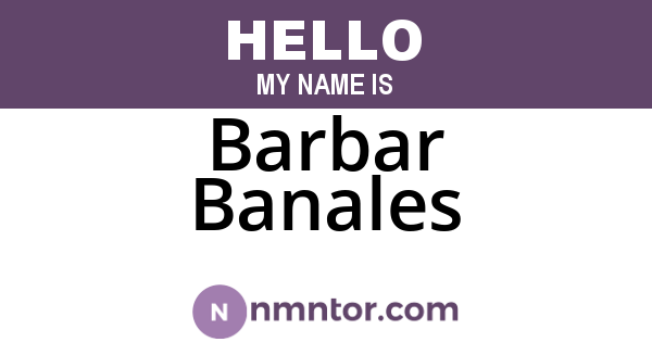 Barbar Banales
