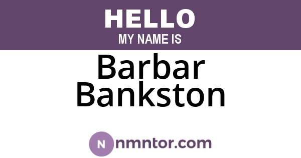 Barbar Bankston