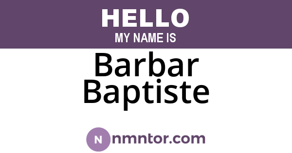 Barbar Baptiste