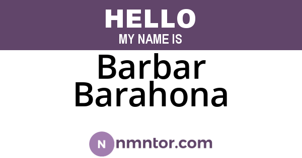 Barbar Barahona
