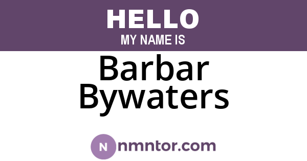 Barbar Bywaters