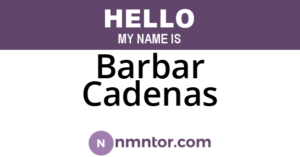 Barbar Cadenas