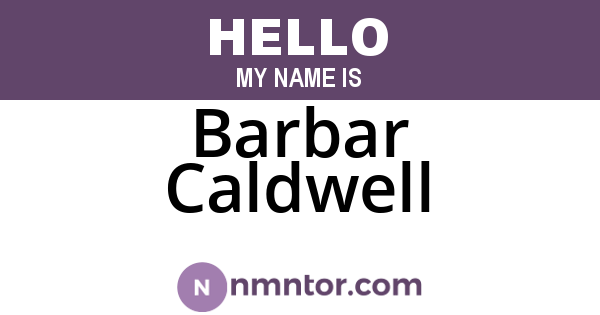 Barbar Caldwell