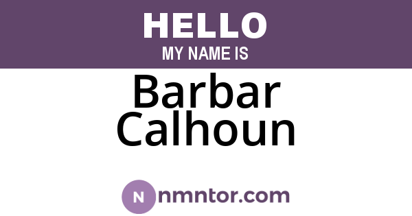 Barbar Calhoun