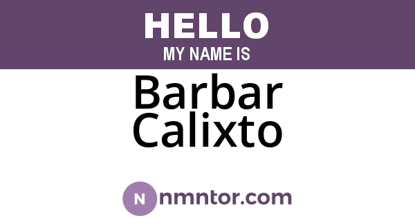 Barbar Calixto
