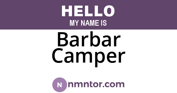 Barbar Camper
