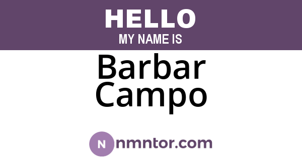 Barbar Campo