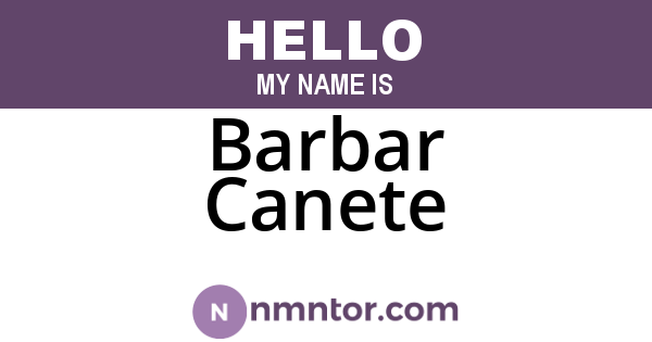 Barbar Canete