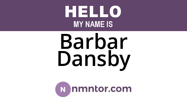 Barbar Dansby