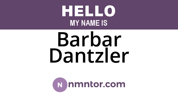 Barbar Dantzler