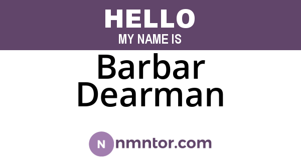 Barbar Dearman