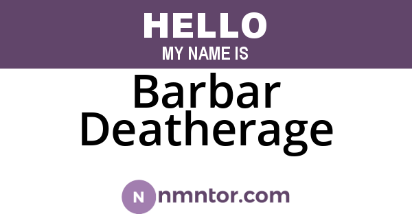 Barbar Deatherage