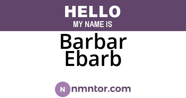 Barbar Ebarb