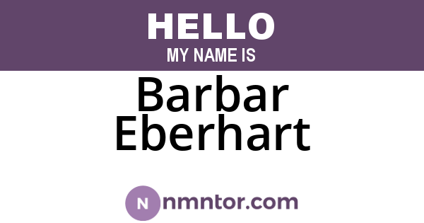 Barbar Eberhart