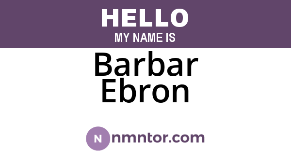 Barbar Ebron