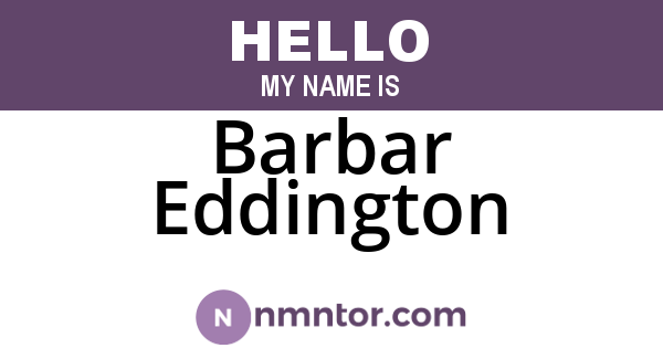 Barbar Eddington