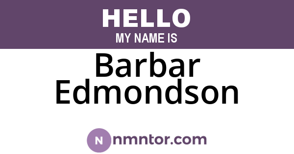 Barbar Edmondson