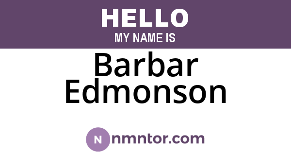 Barbar Edmonson