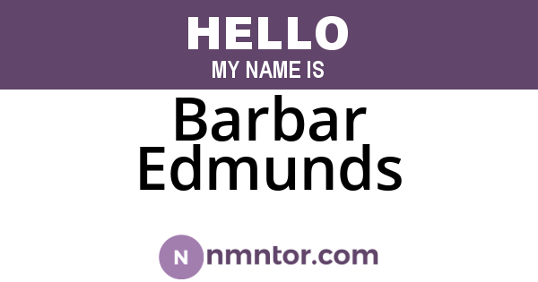 Barbar Edmunds