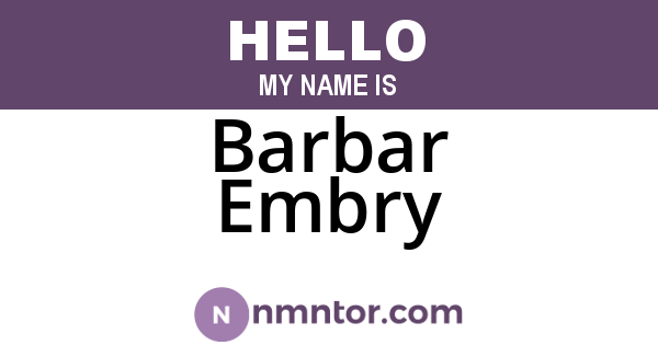 Barbar Embry