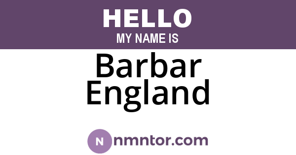 Barbar England