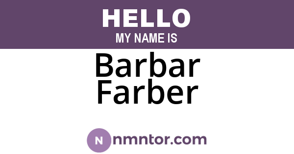 Barbar Farber